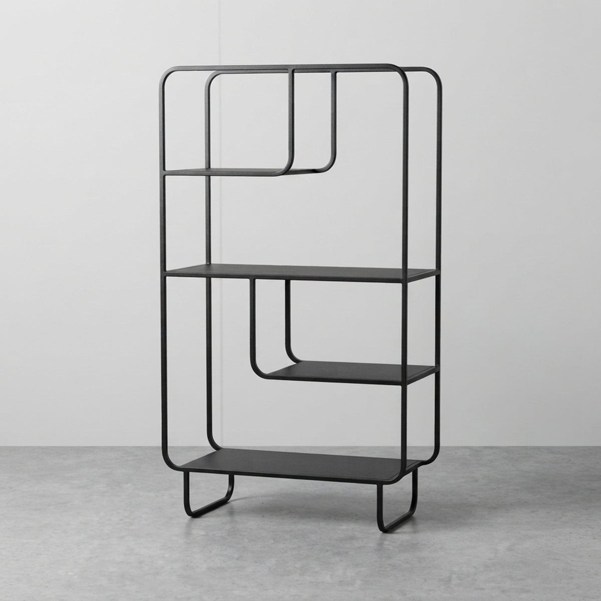 Freya Kademeli Geometrik Metal Kitaplık