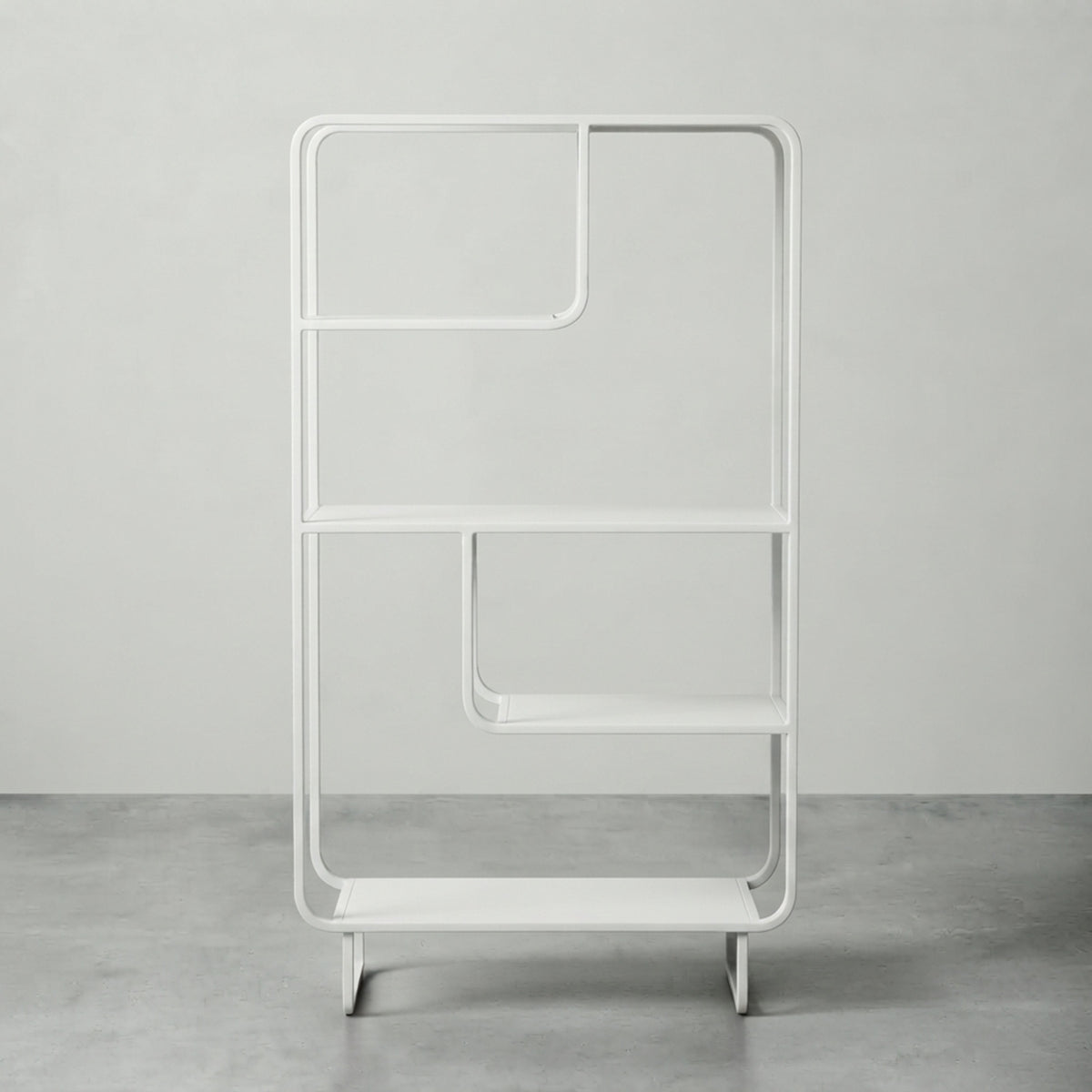 Freya Kademeli Geometrik Metal Kitaplık