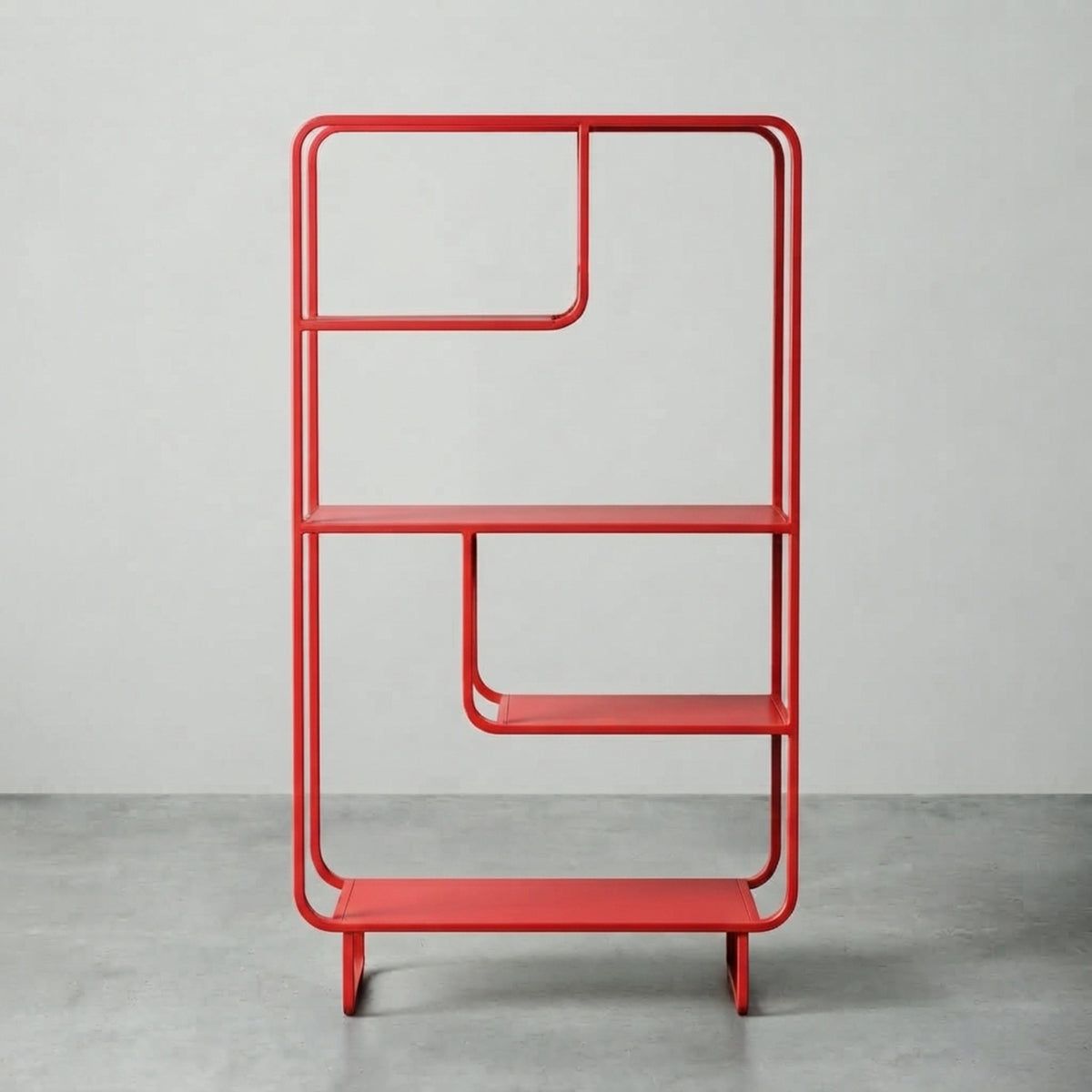 Freya Kademeli Geometrik Metal Kitaplık