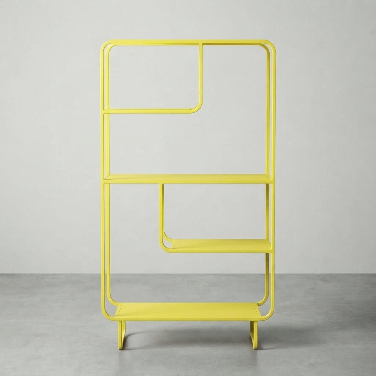 Freya Kademeli Geometrik Metal Kitaplık