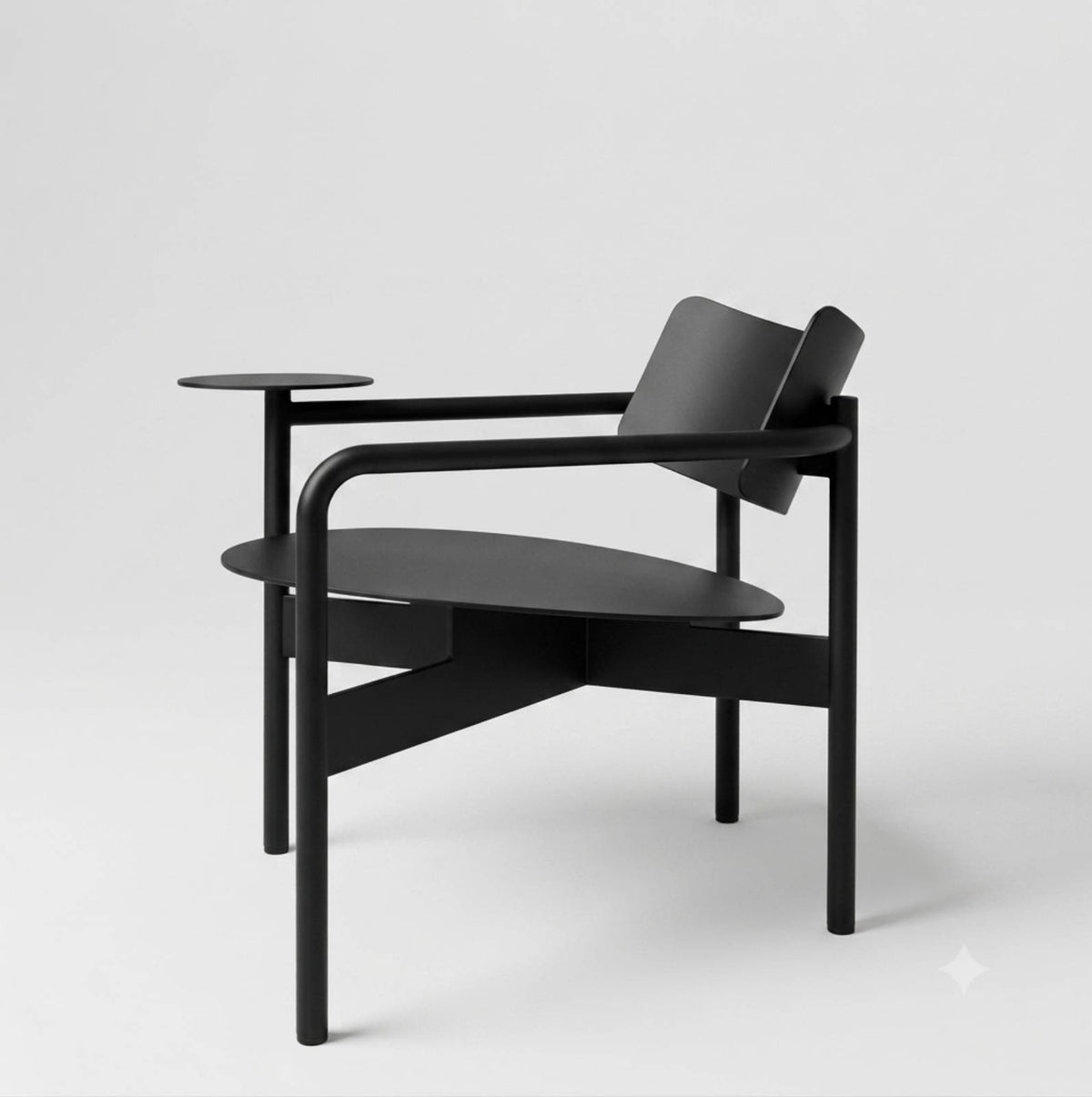 Mono Minimalist Metal Koltuk & Entegre Sehpa