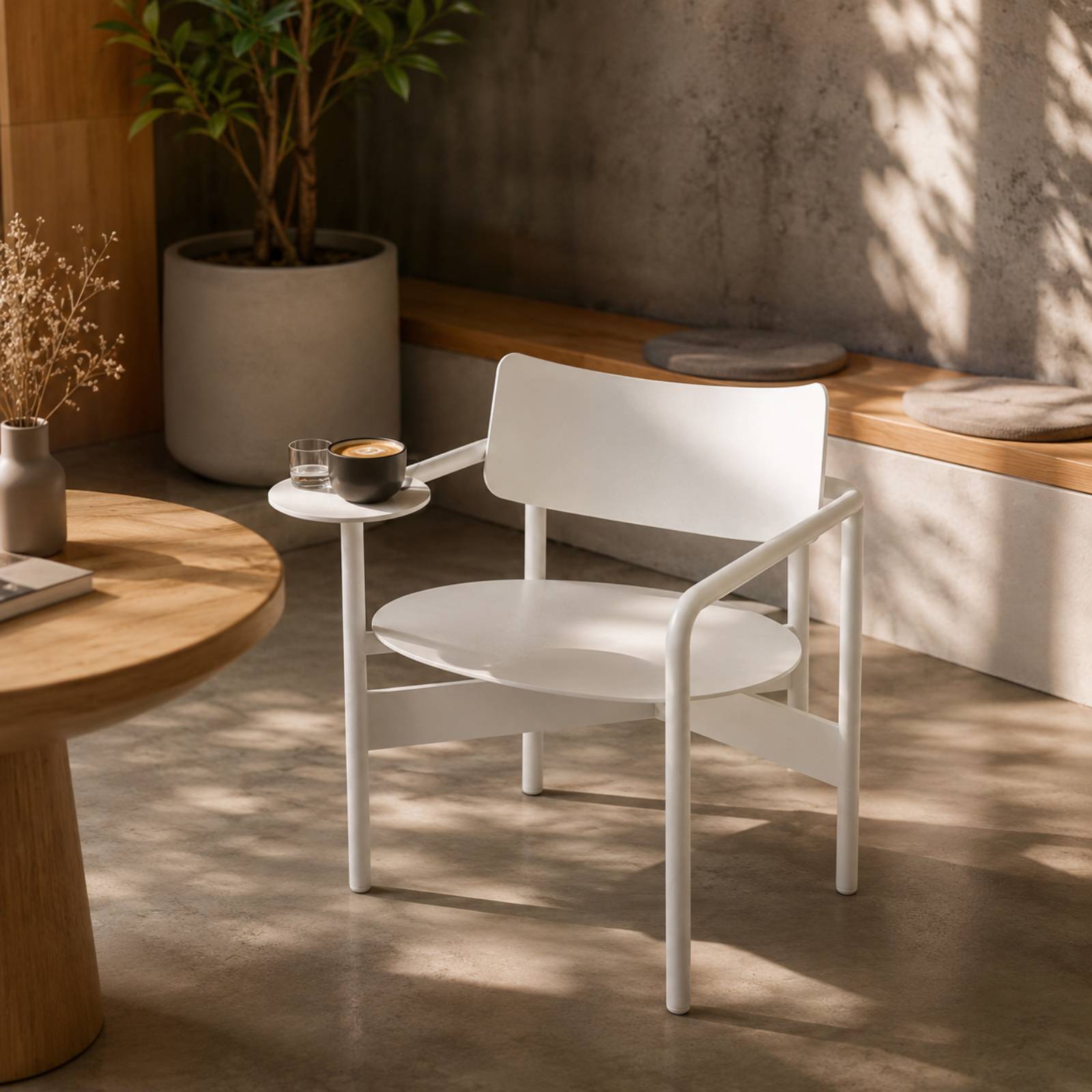 Mono Minimalist Metal Koltuk & Entegre Sehpa